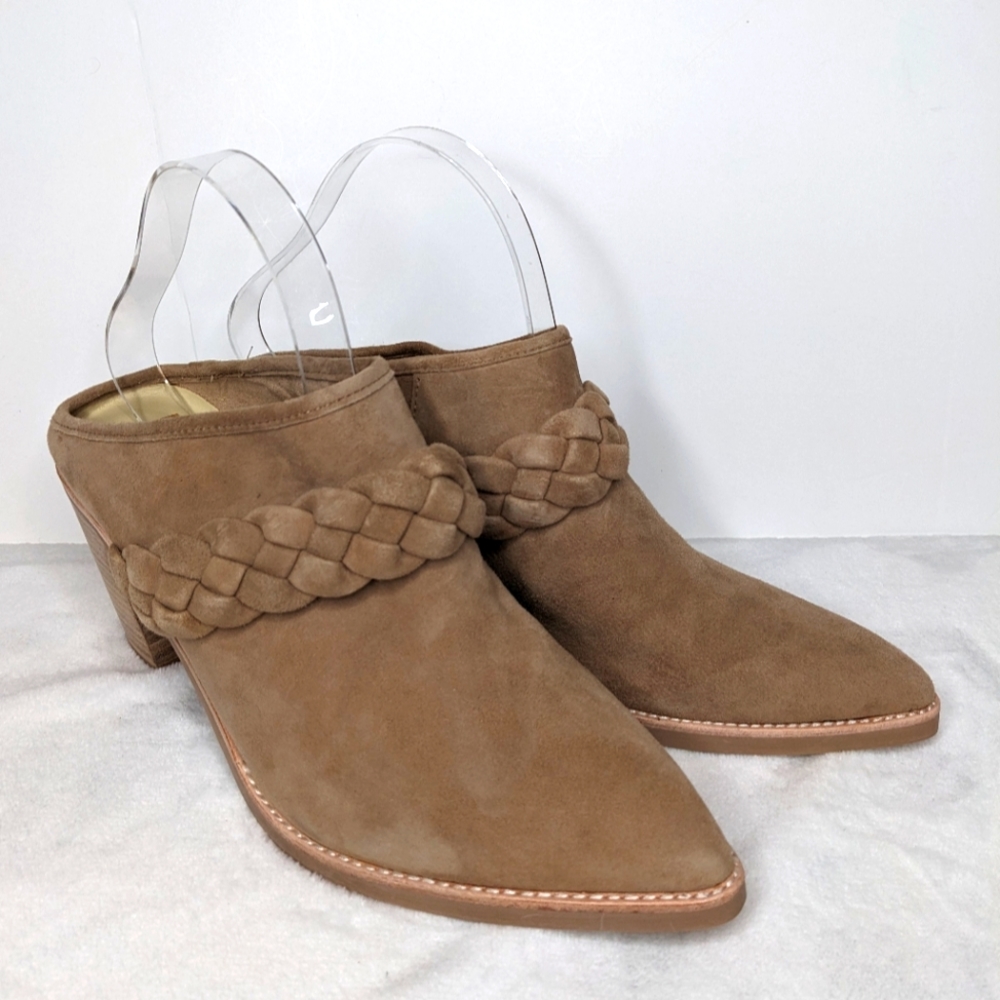 DOLCE VITA Truffle Leather Suede Mules